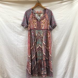 Patterned flowy dress